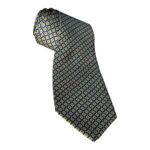 J. Crew mens medallion silk tie hand made in the USA